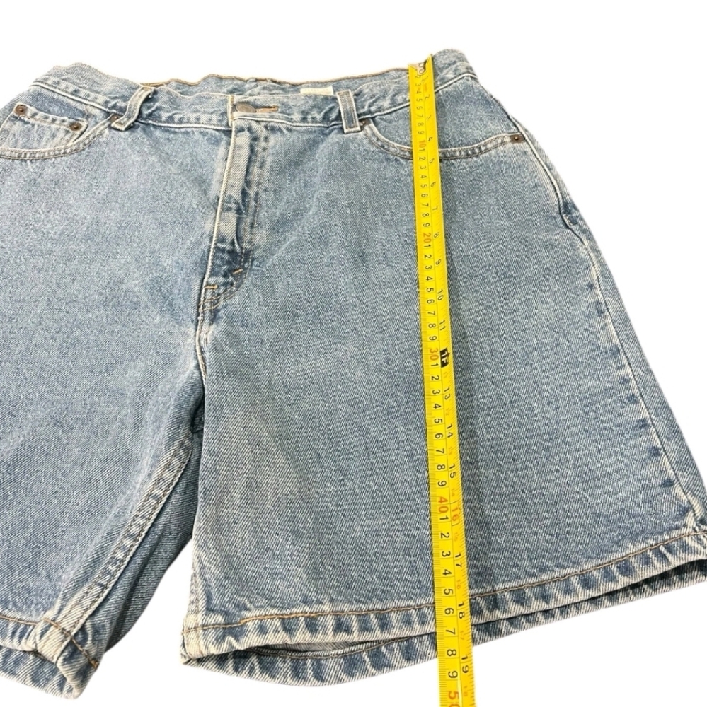 Vintage Y2K 2001 mom Levis Junior Relaxed Fit Blue Denim Shorts Size 14 Made - Picture 3 of 13